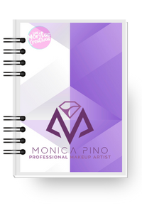 agenda morada, agenda en tonos morados, Diseño morado de agenda personalizada