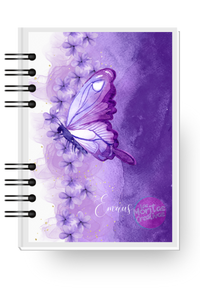 agenda morada, agenda en tonos morados, Diseño morado de agenda personalizada