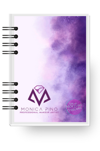 agenda morada, agenda en tonos morados, Diseño morado de agenda personalizada