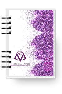 agenda morada, agenda en tonos morados, Diseño morado de agenda personalizada