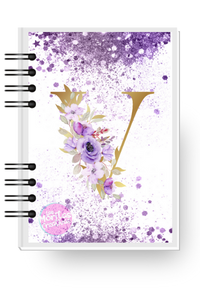 agenda morada, agenda en tonos morados, Diseño morado de agenda personalizada