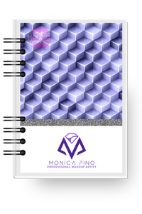 agenda morada, agenda en tonos morados, Diseño morado de agenda personalizada