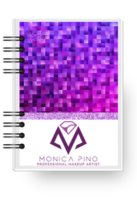 agenda morada, agenda en tonos morados, Diseño morado de agenda personalizada